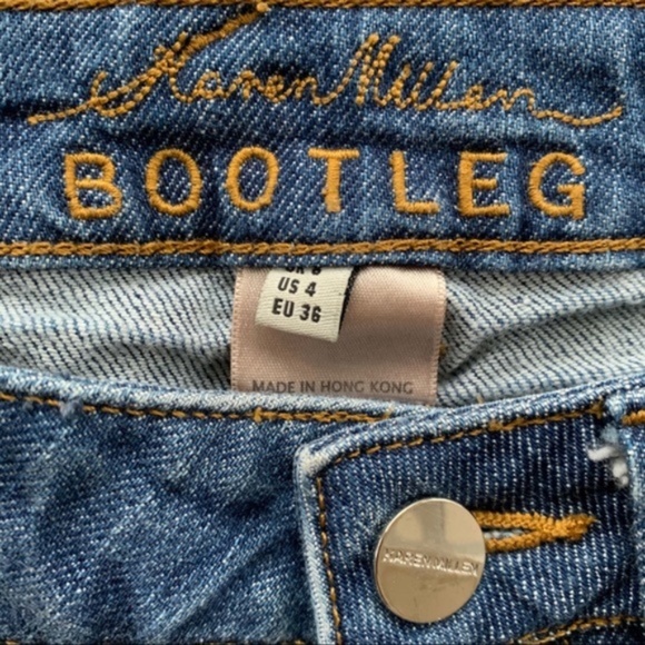 Karen Millen Premium Distressed Bootleg Jeans - Picture 2 of 11